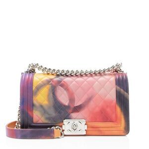 Chanel Lambskin Flower Power Old Medium Boy Bag